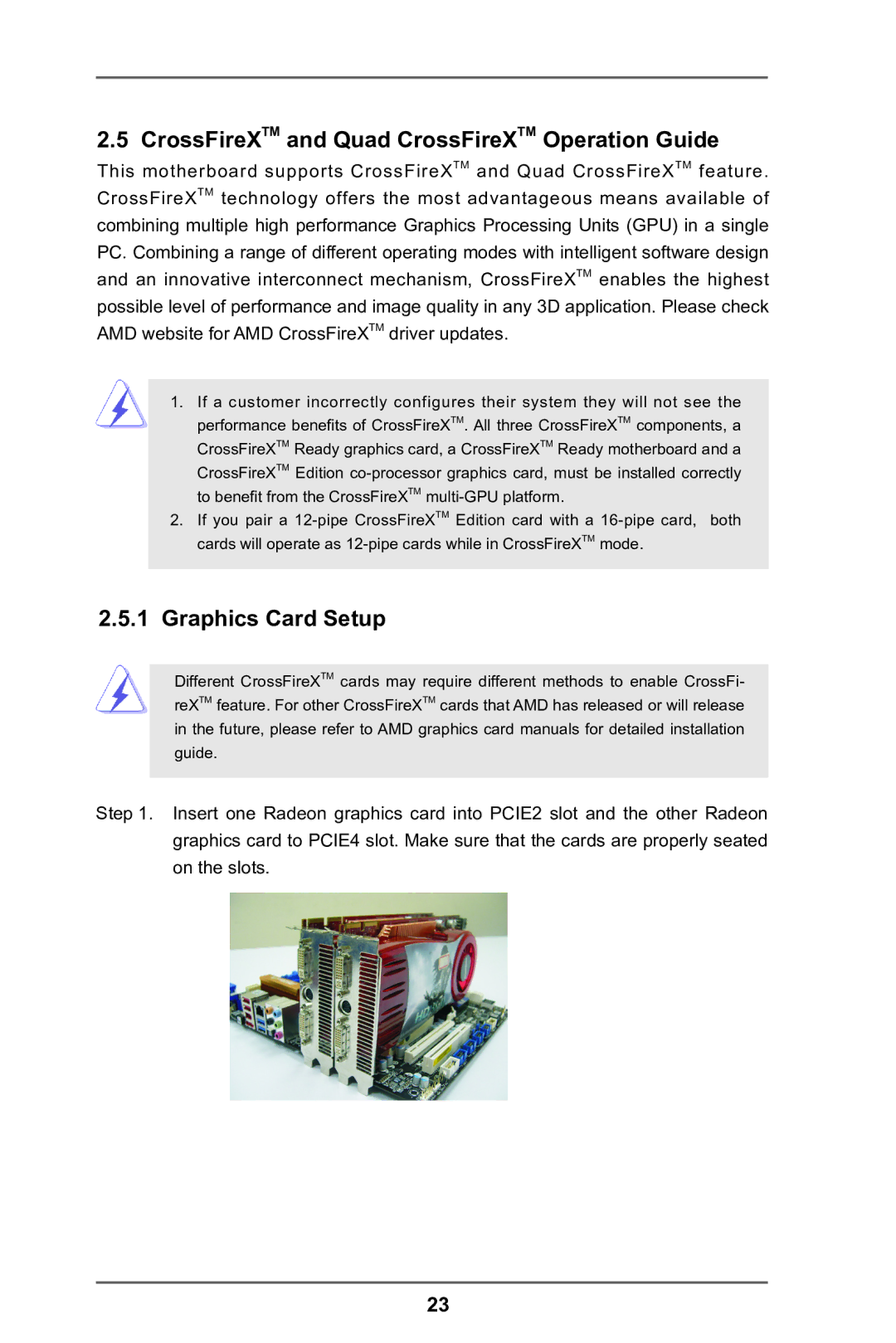 ASRock FM2A85X Extreme4 manual CrossFireXTM and Quad CrossFireXTM Operation Guide, Graphics Card Setup 