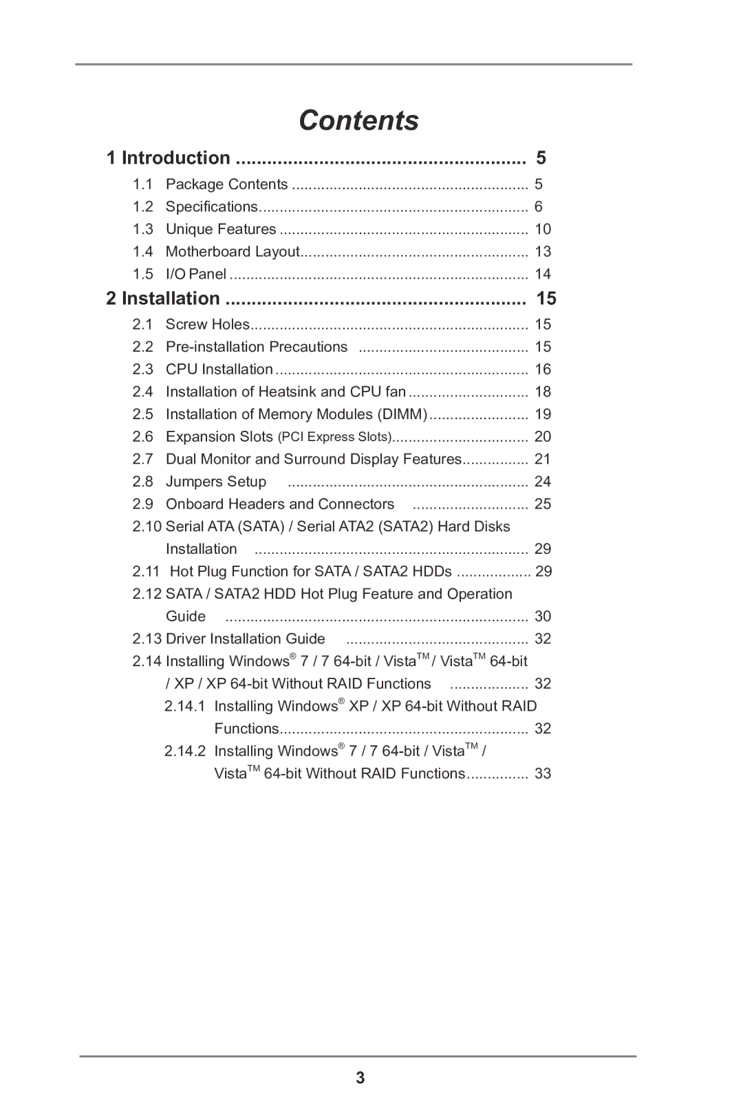 ASRock H61M-DG3/USB3 manual Contents 