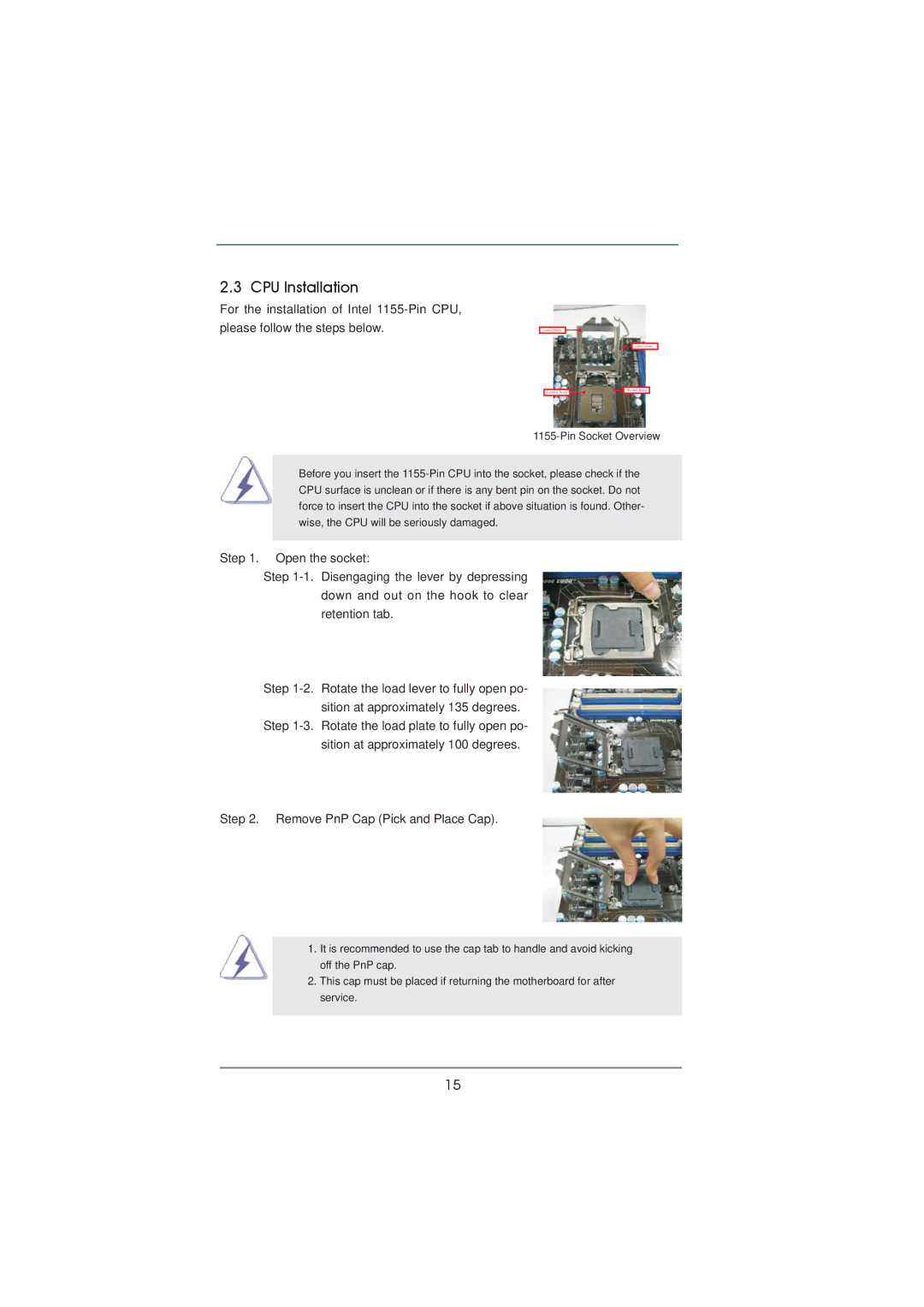 ASRock H61M-DGS manual CPU Installation 