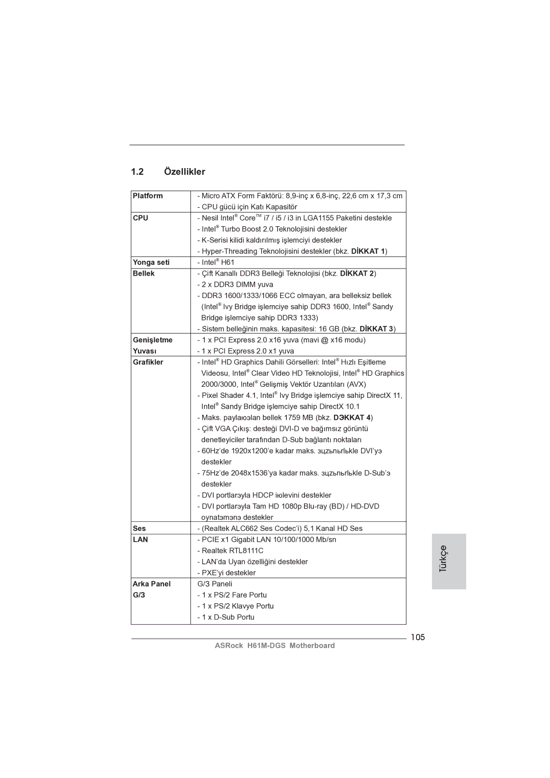 ASRock H61M-DGS manual 105 