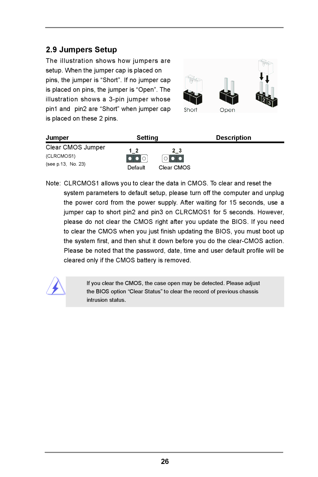 ASRock H61M-DP3 manual Jumpers Setup, Description 