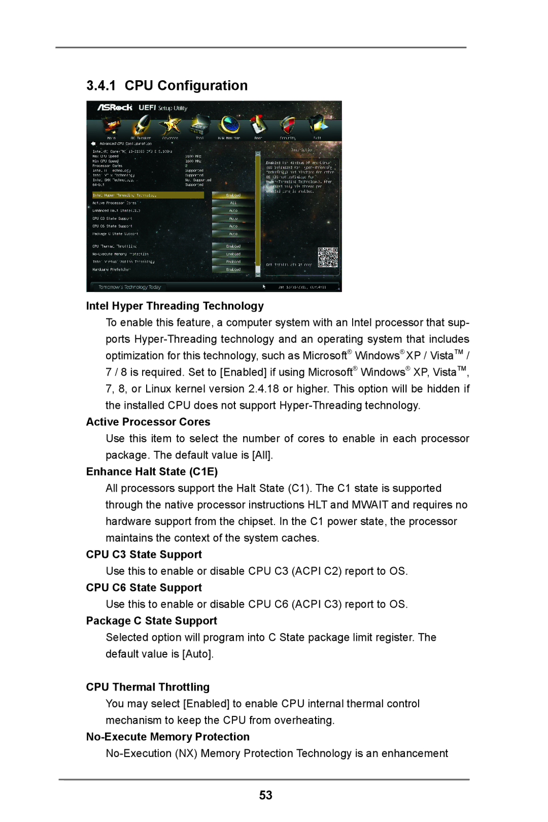 ASRock H61M-DP3 manual CPU Configuration 