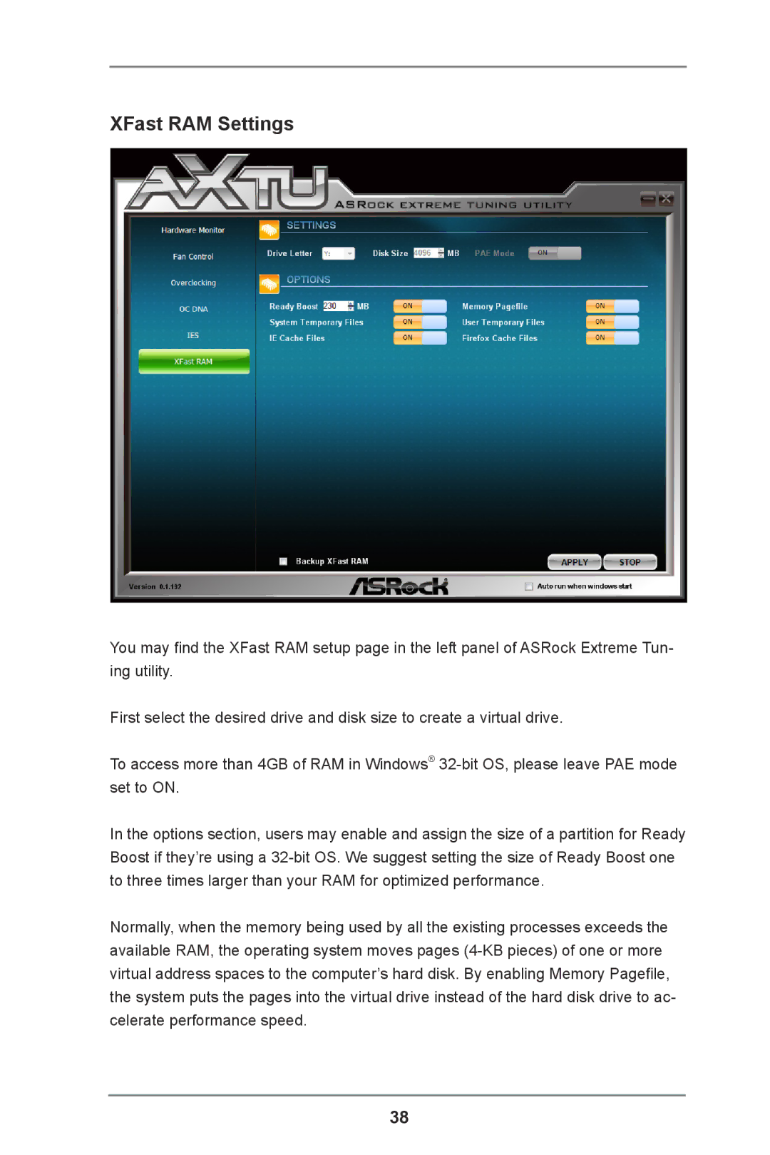 ASRock H61M-DPS manual XFast RAM Settings 