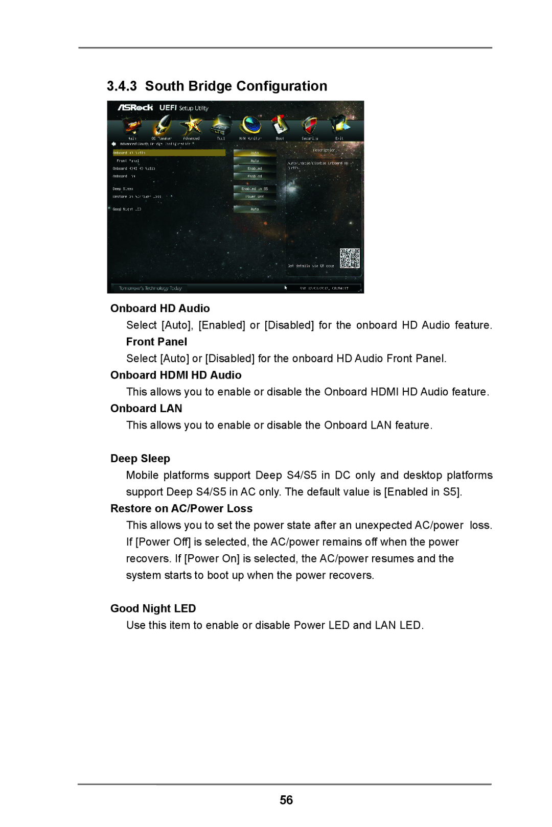 ASRock H61M-DPS manual South Bridge Configuration 