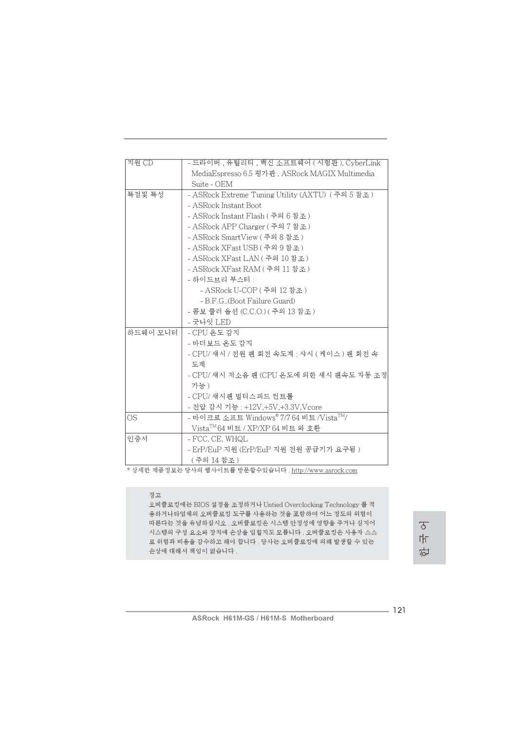 ASRock H61M-GS manual 121 