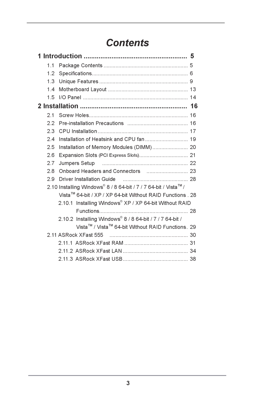 ASRock H61M-HP4 manual Contents 