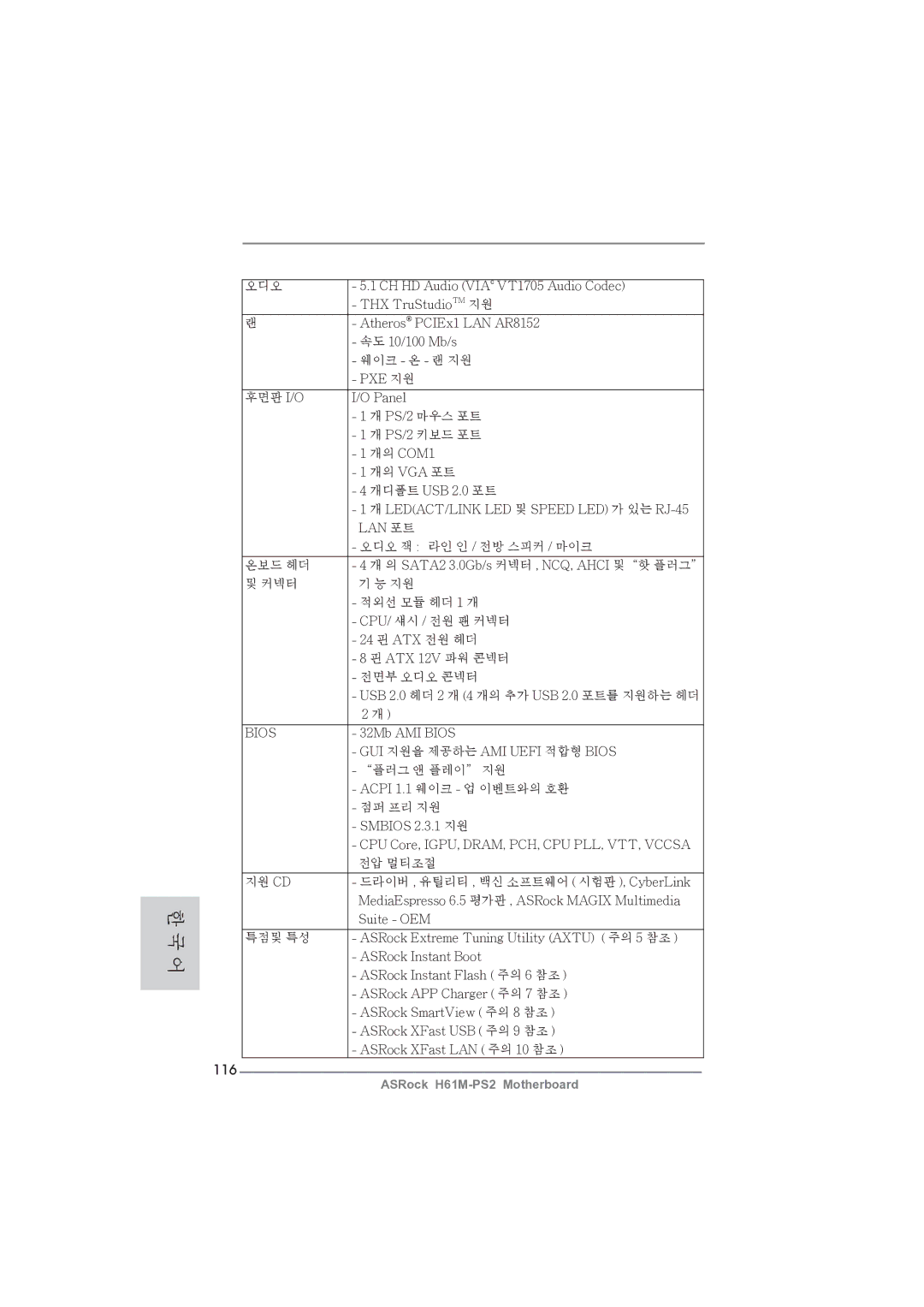 ASRock H61M-PS2 manual 116 