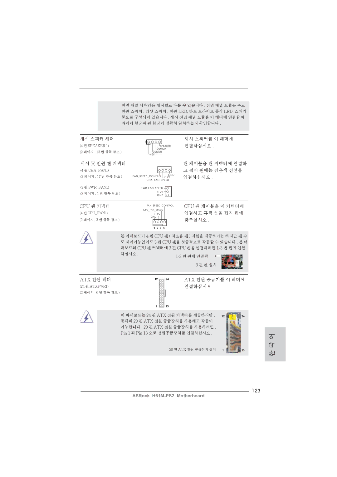 ASRock H61M-PS2 manual 123 