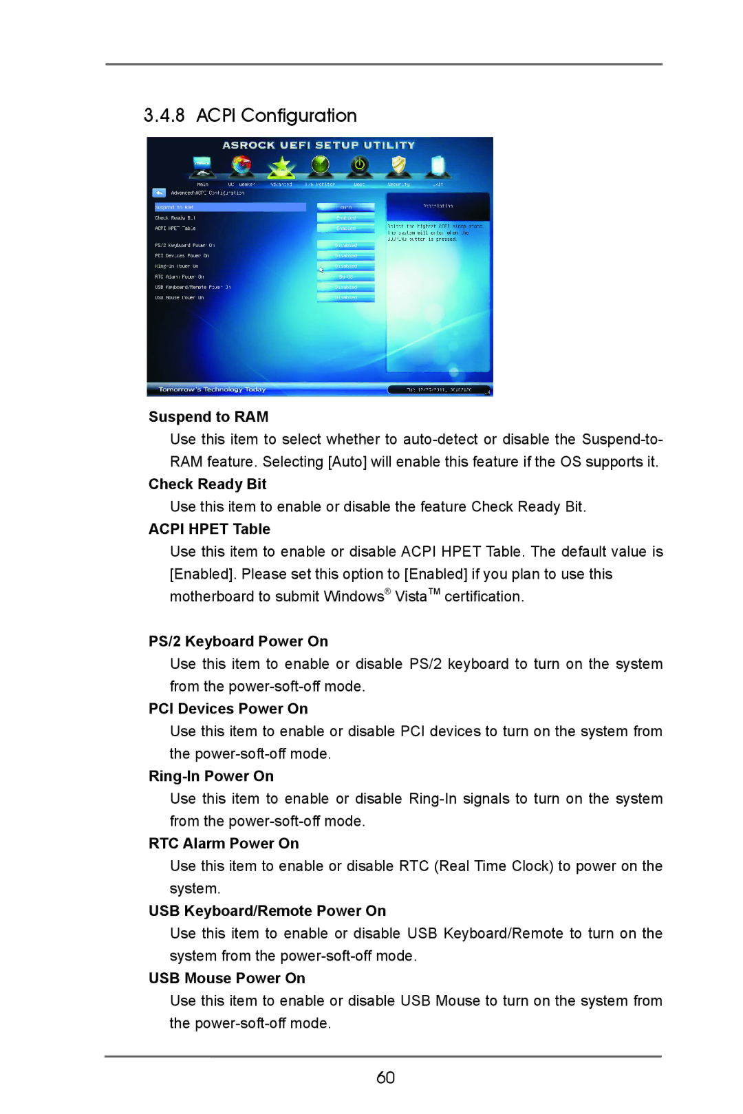 ASRock H77 Pro4-M manual Acpi Configuration 