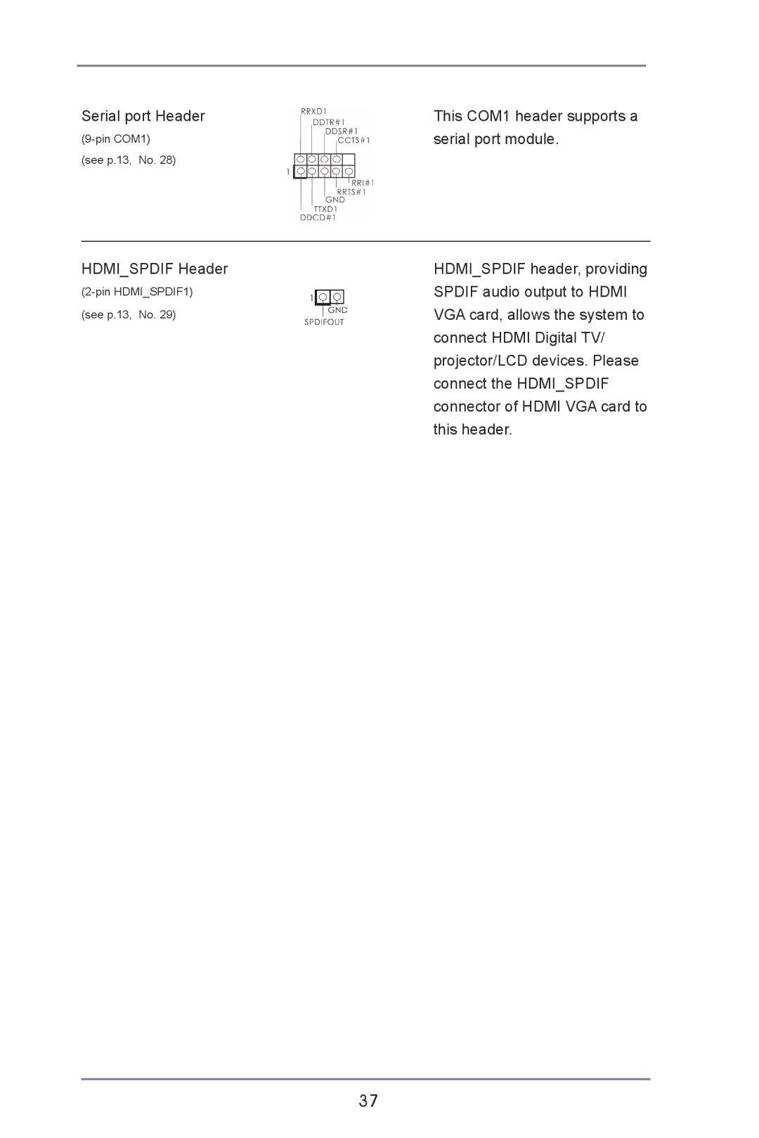 ASRock H77 Pro4/MVP manual Serial port Header 