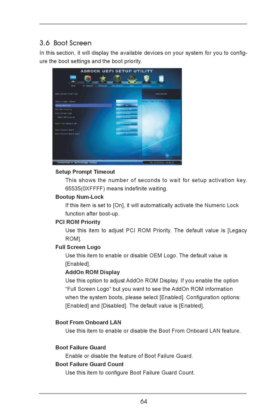 ASRock H77 Pro4/MVP manual Boot Screen 