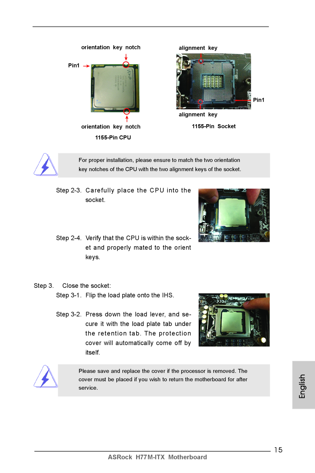 ASRock H77M-ITX manual English 