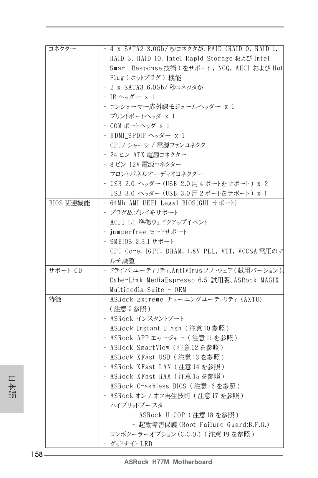 ASRock H77M manual 158 