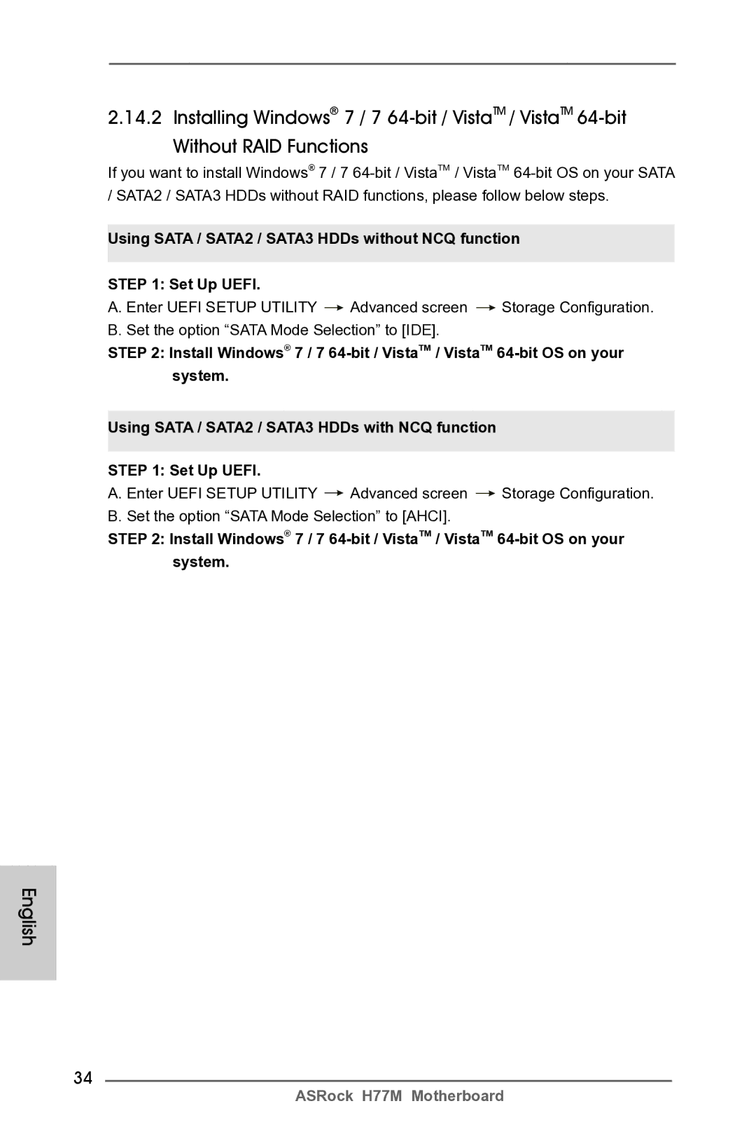 ASRock H77M manual English 