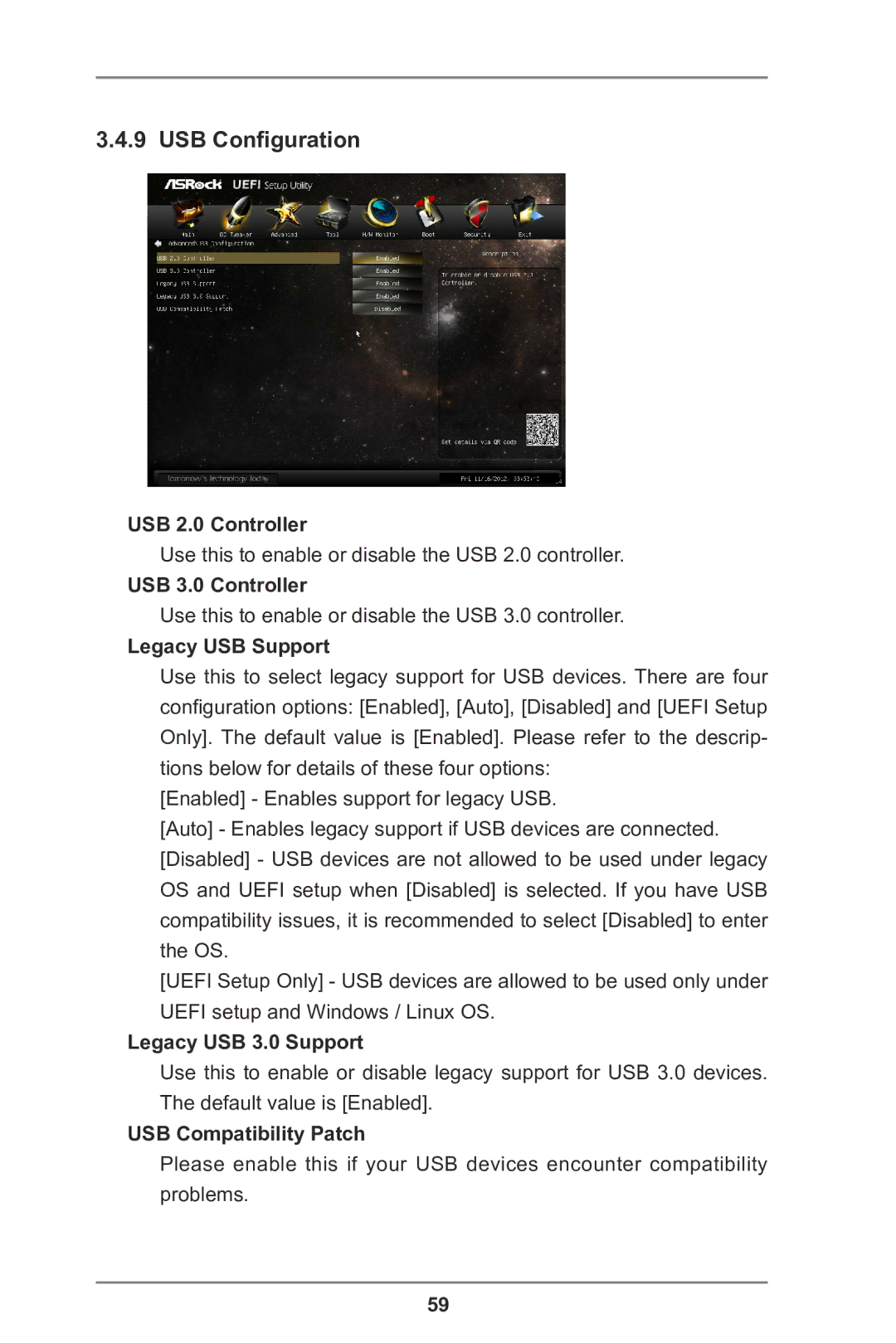 ASRock H77TM-ITX manual USB Configuration 