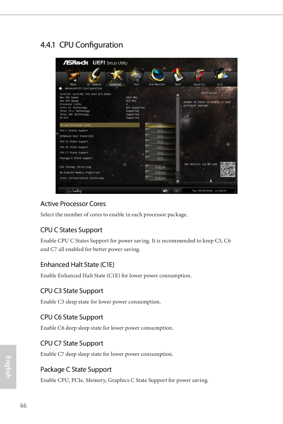 ASRock H87E-ITX/ac manual CPU Configuration 