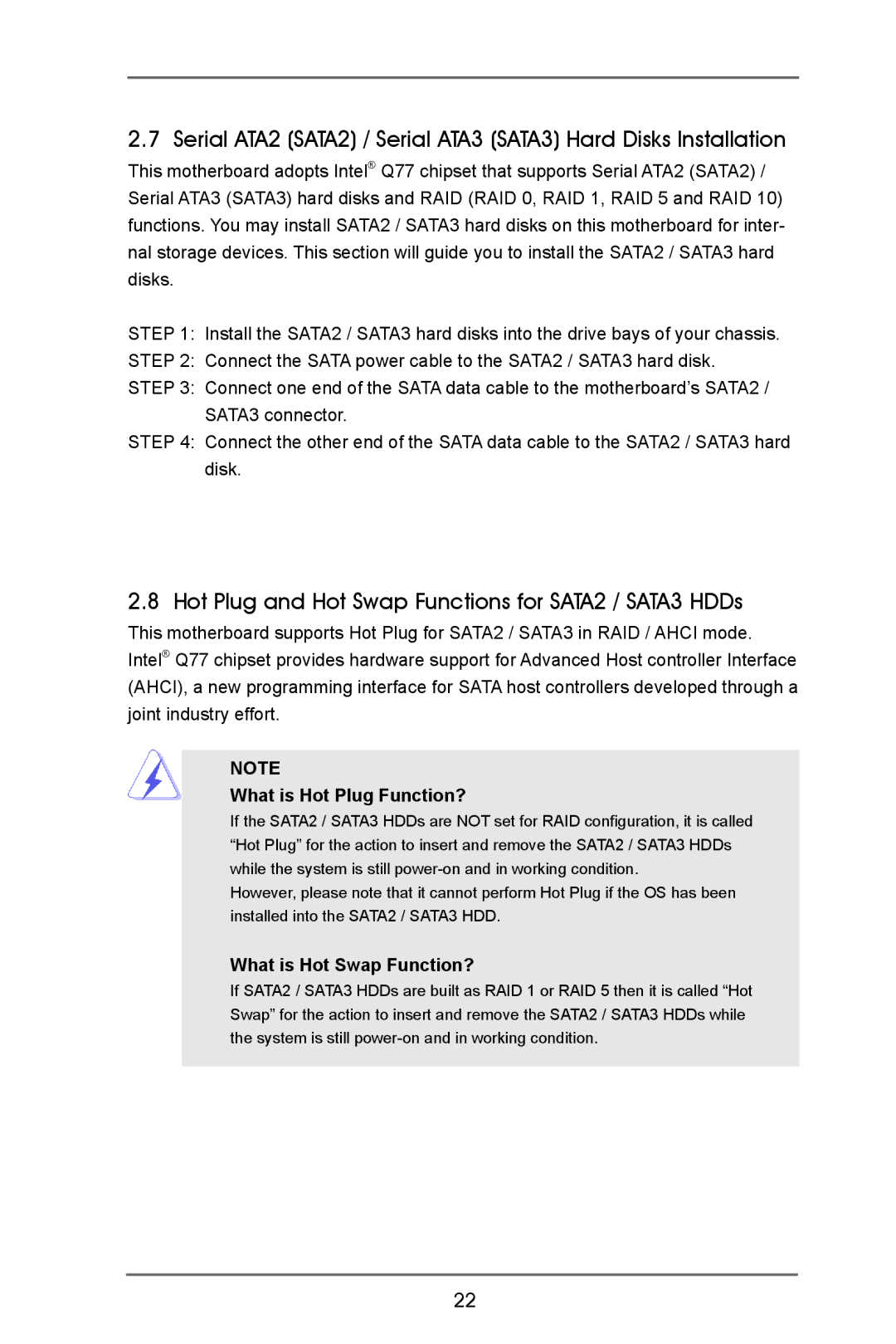 ASRock IMB-370-D manual Hot Plug and Hot Swap Functions for SATA2 / SATA3 HDDs, What is Hot Plug Function? 