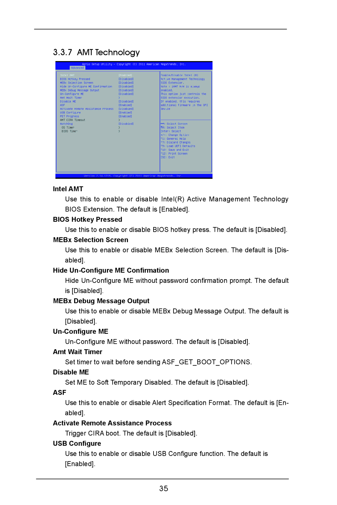 ASRock IMB-770 manual AMT Technology 