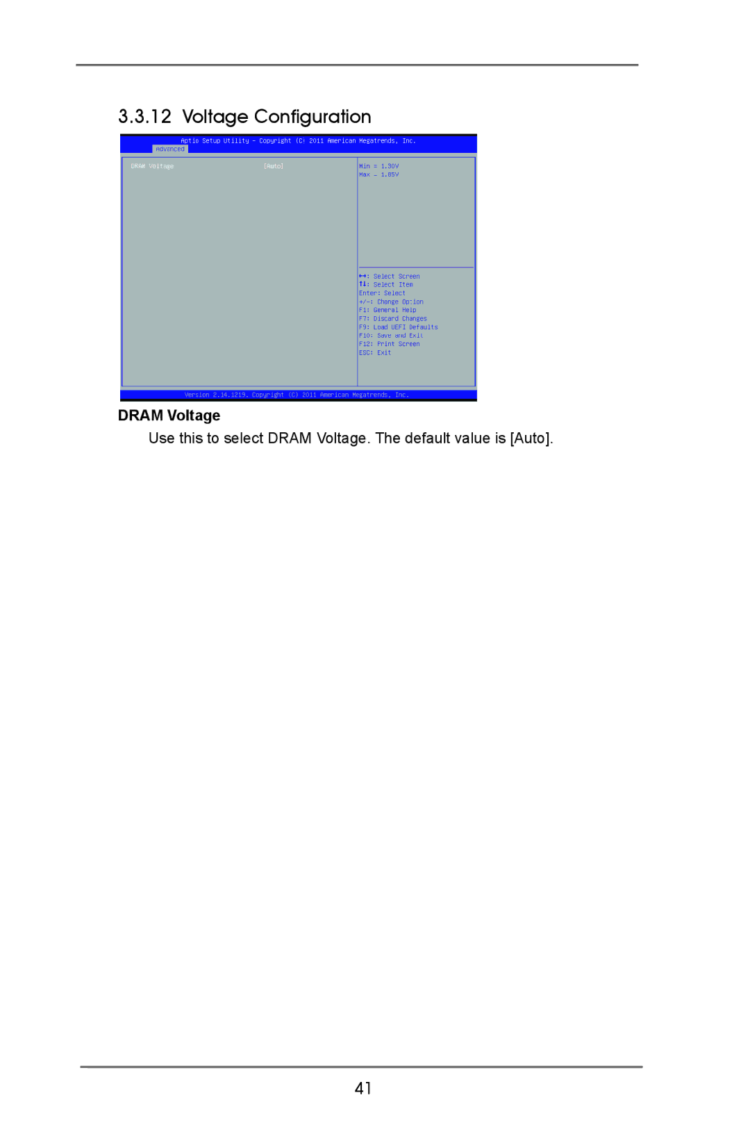 ASRock IMB-770 manual Voltage Configuration, Dram Voltage 