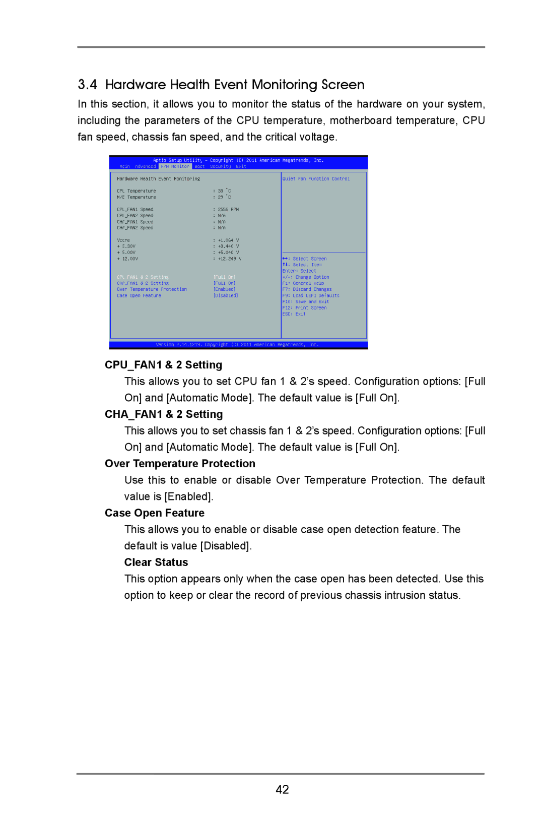 ASRock IMB-770 manual Hardware Health Event Monitoring Screen 