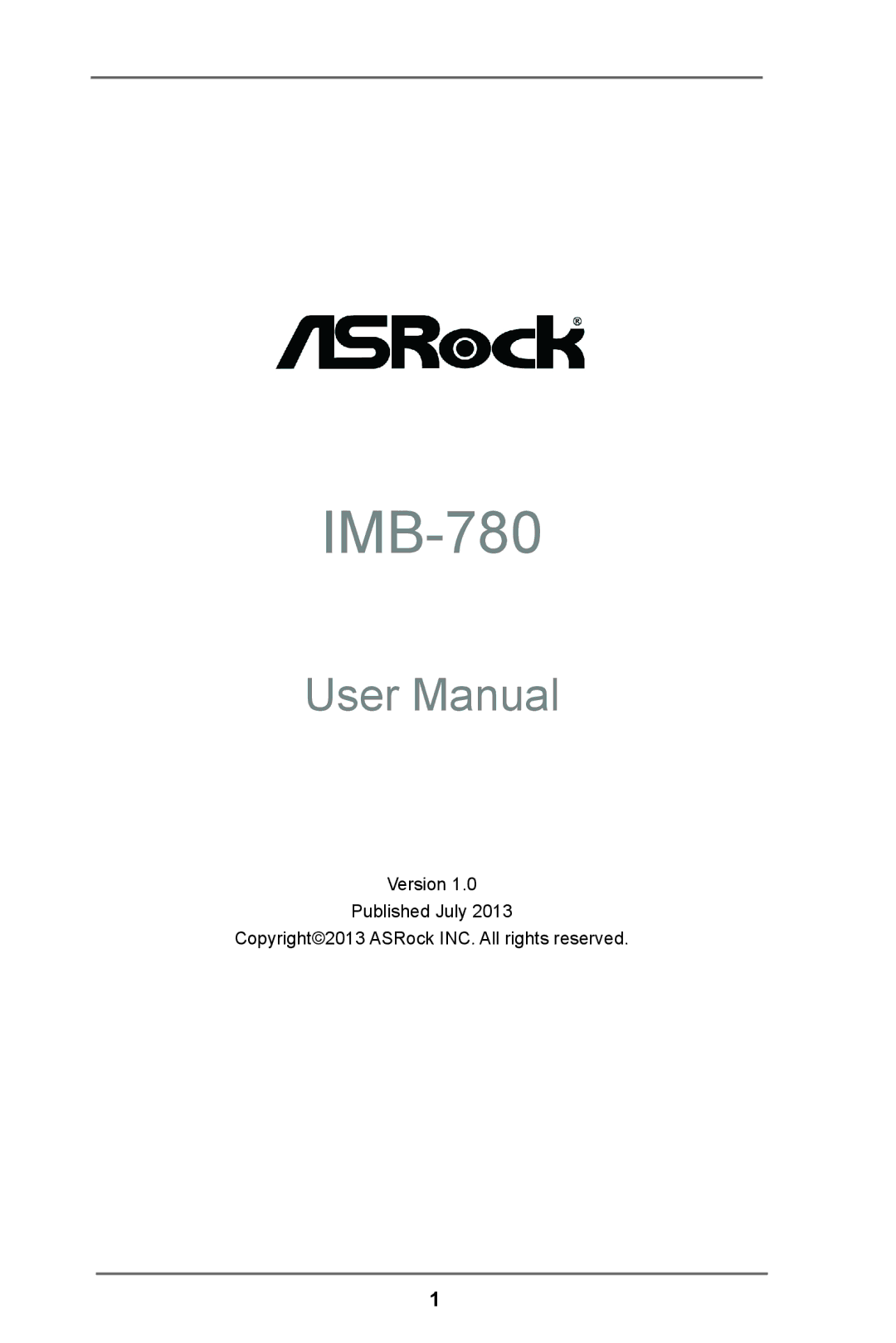 ASRock IMB-780 manual 