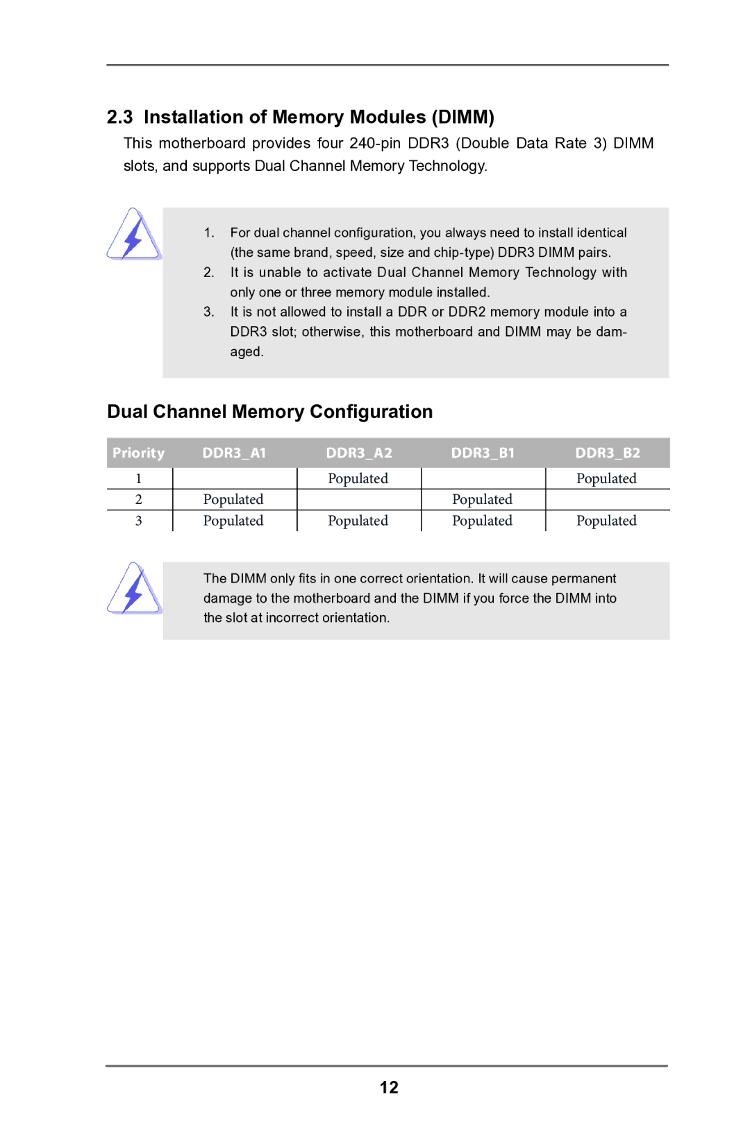 ASRock IMB-781 manual Installation of Memory Modules Dimm, Dual Channel Memory Configuration 