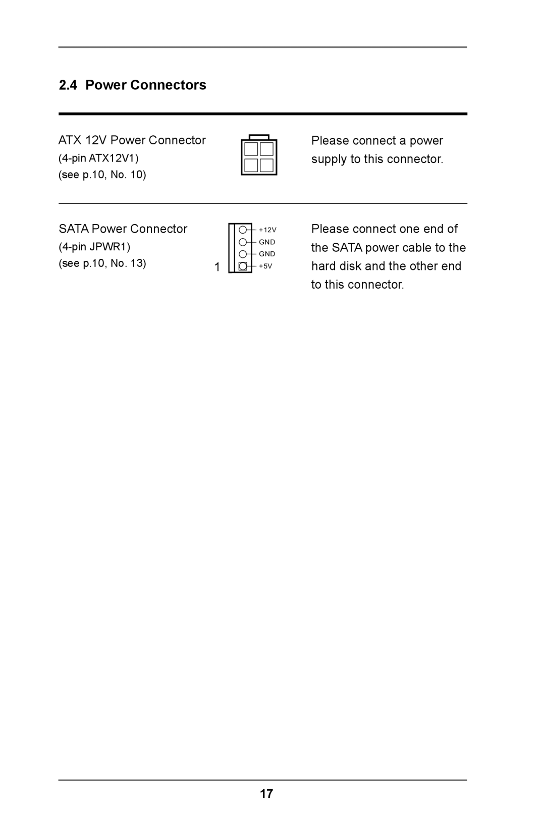 ASRock IMB-A160-H manual Power Connectors 