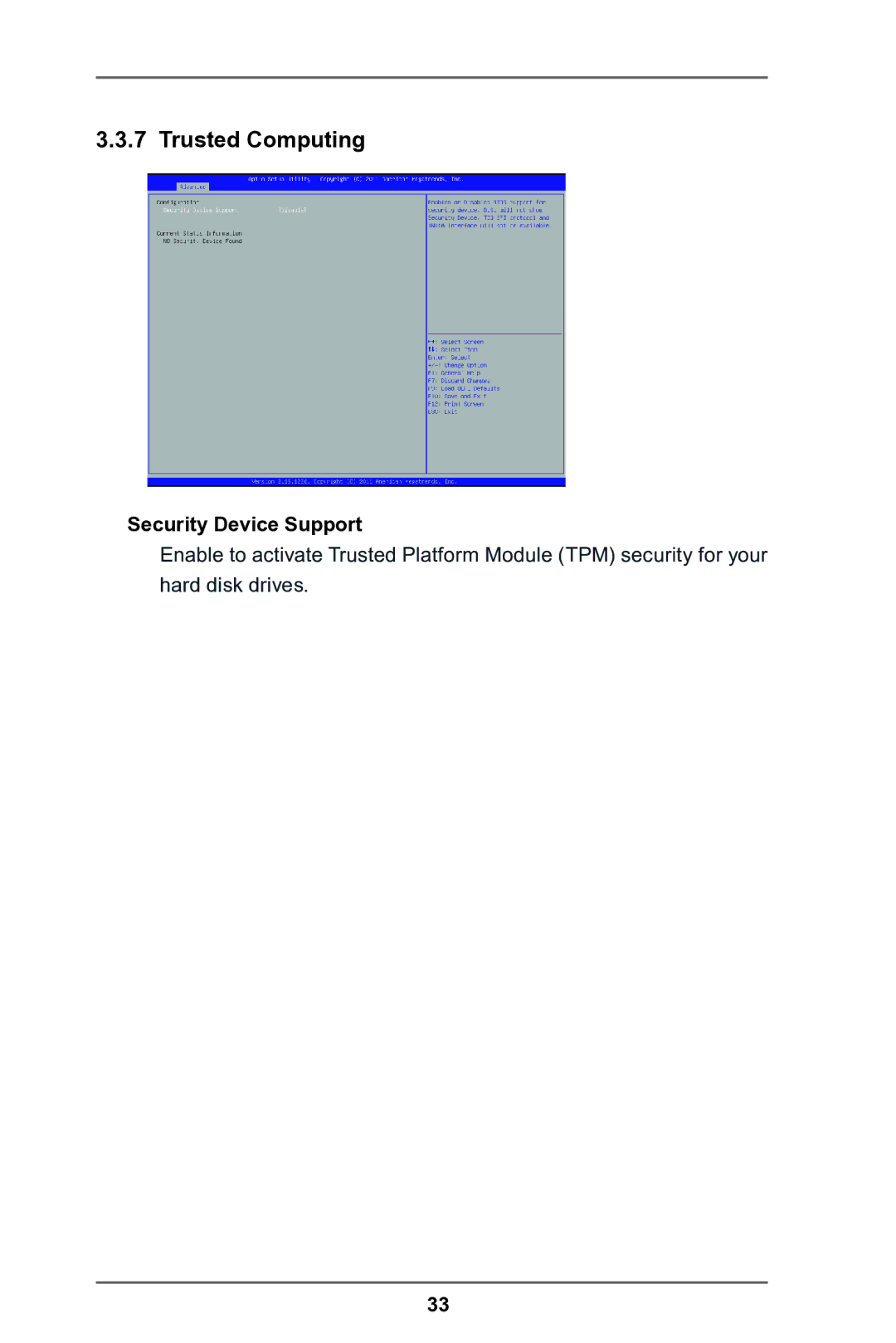 ASRock IMB-A180 manual Trusted Computing, Security Device Support 