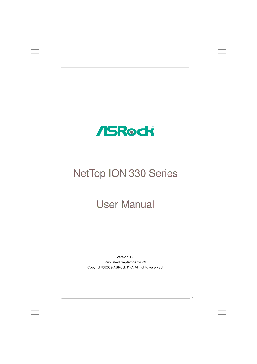 ASRock ION 330HT manual NetTop ION 330 Series 