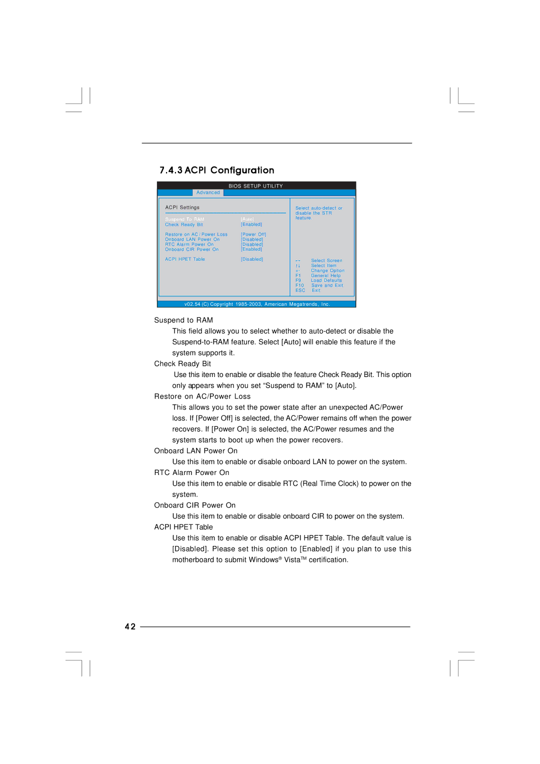 ASRock ION 330HT manual Acpi Configuration 