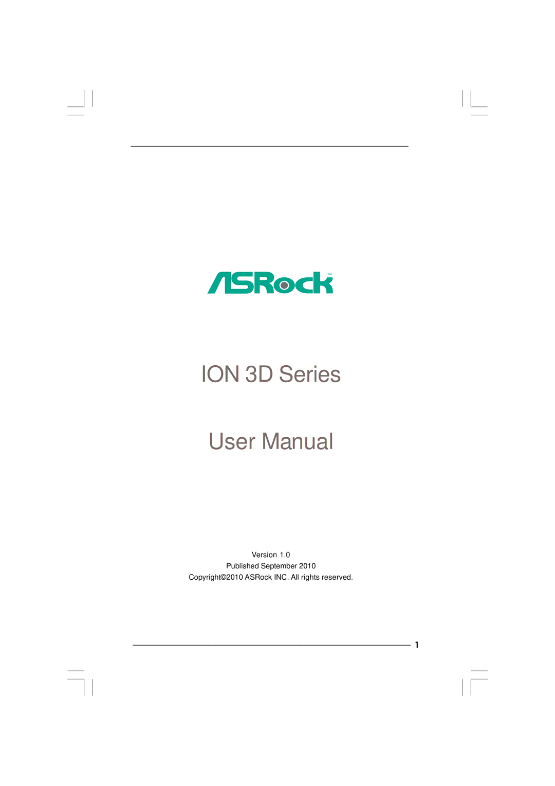 ASRock ION 3D Series manual 