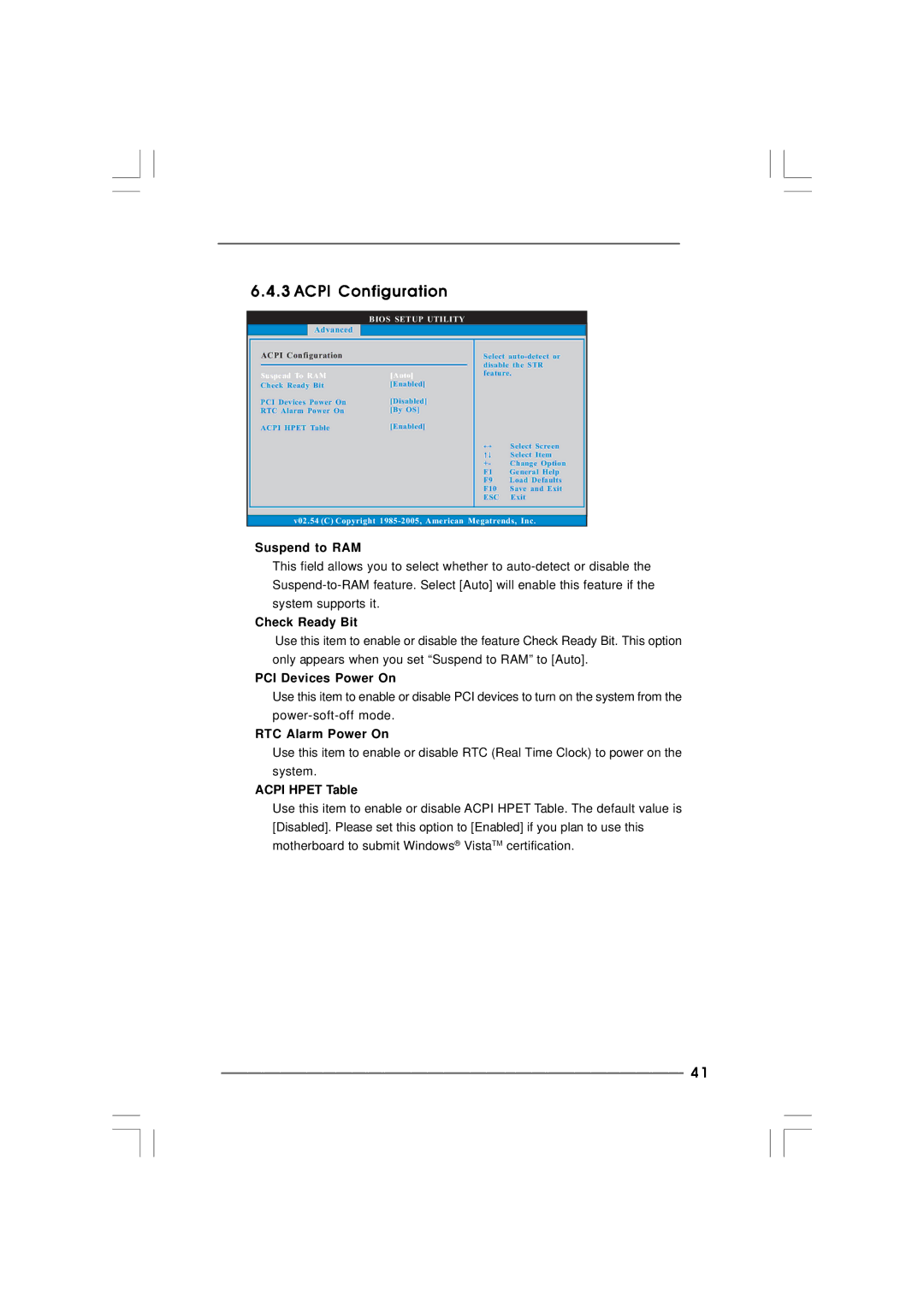 ASRock ION 3D Series manual Acpi Configuration 