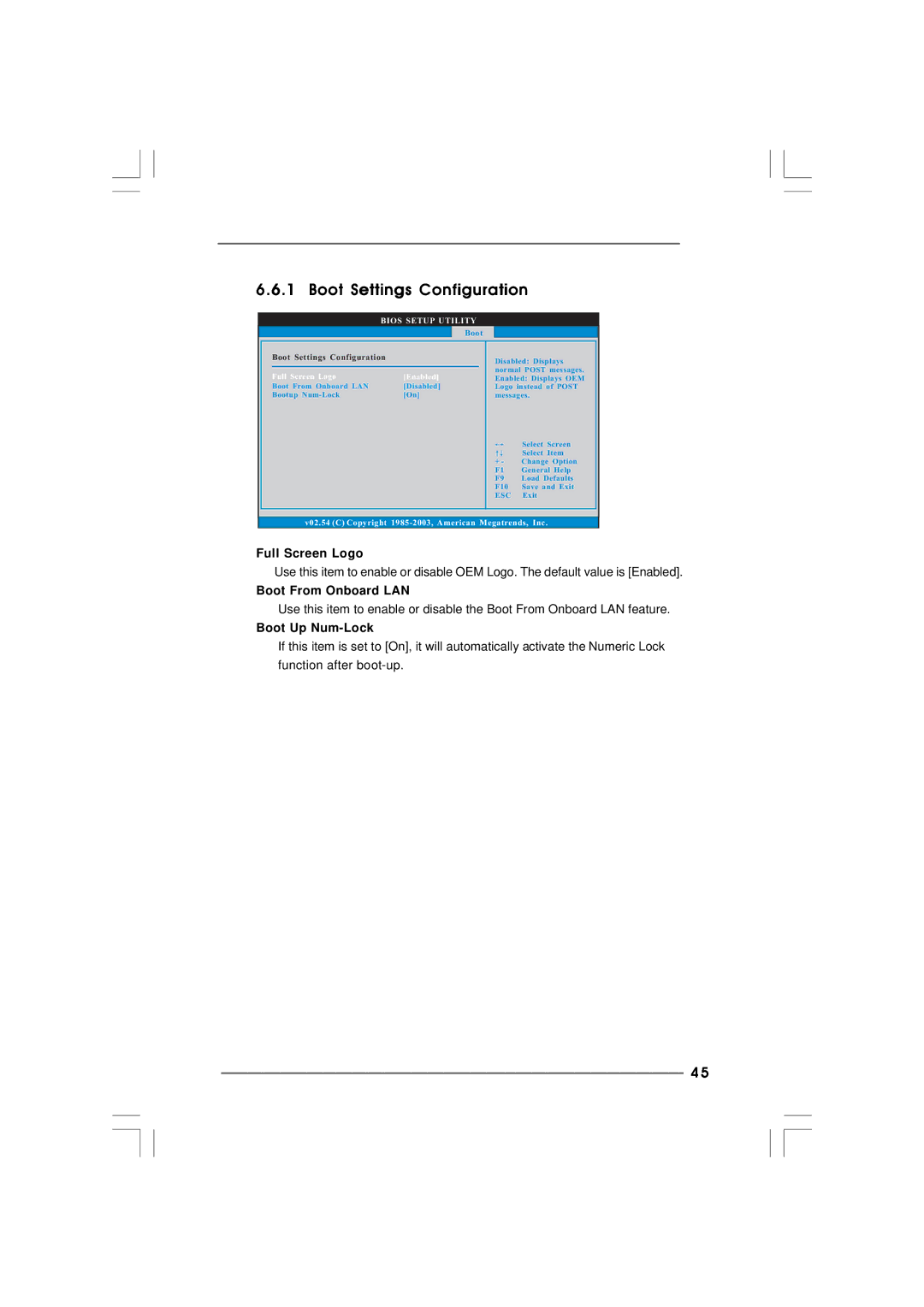 ASRock ION 3D Series manual Boot Settings Configuration, Full Screen Logo, Boot From Onboard LAN, Boot Up Num-Lock 