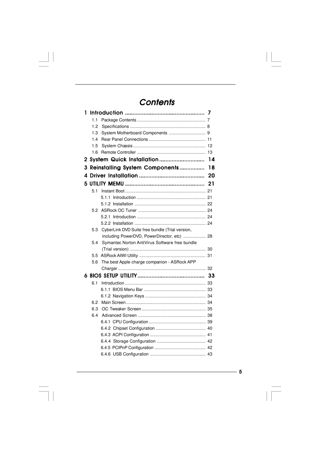 ASRock ION 3D Series manual Contents 