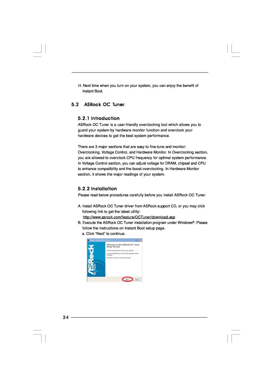 ASRock ION 3D Series manual ASRock OC Tuner 5.2.1 Introduction, Installation 