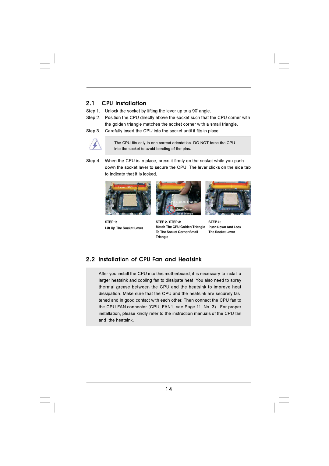 ASRock K10N78hSLI-GLAN manual CPU Installation, Installation of CPU Fan and Heatsink 