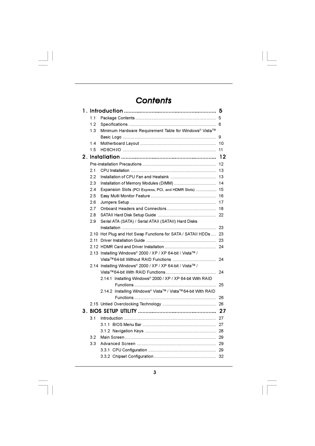 ASRock K8NF6G-VSTA manual Contents 