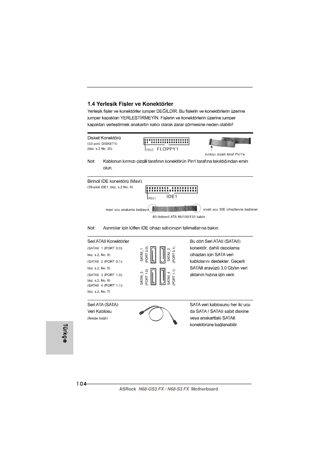 ASRock N68-GS3 FX manual 104 