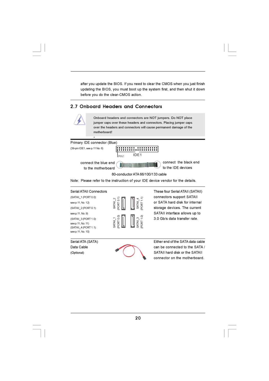 ASRock N68-VS3 FX manual Onboard Headers and Connectors, IDE1 