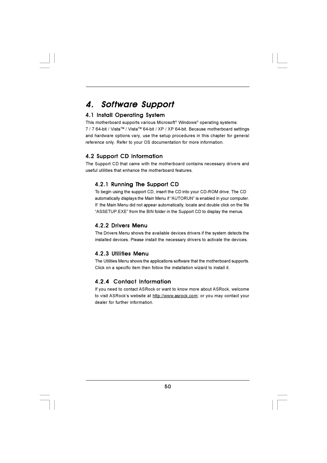 ASRock N68-VS3 FX Install Operating System, Support CD Information, Running The Support CD, Drivers Menu, Utilities Menu 