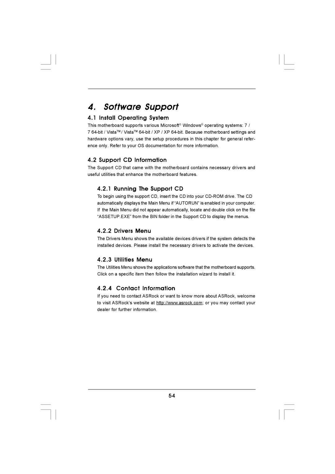 ASRock N68C-GS FX Install Operating System, Support CD Information, Running The Support CD, Drivers Menu, Utilities Menu 