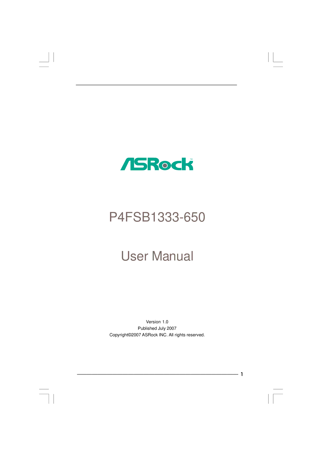 ASRock p4fsb1333-650 manual P4FSB1333-650 