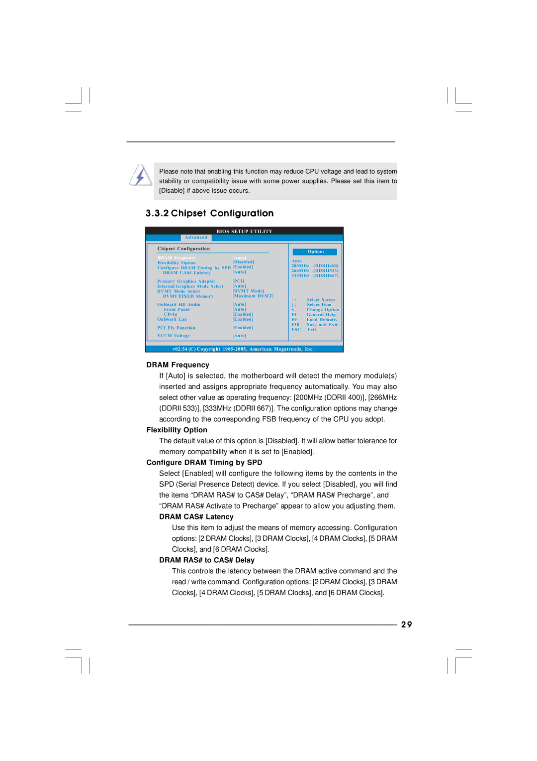 ASRock p4fsb1333-650 manual Chipset Configuration 