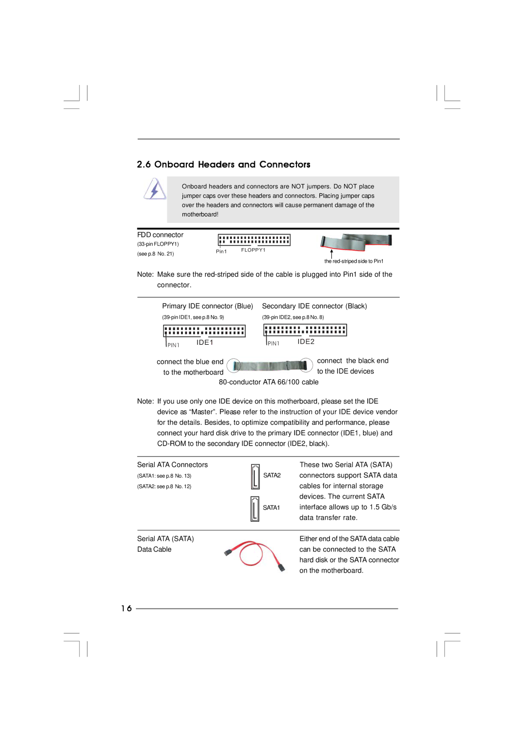 ASRock p4i65pe manual Onboard Headers and Connectors, IDE2 