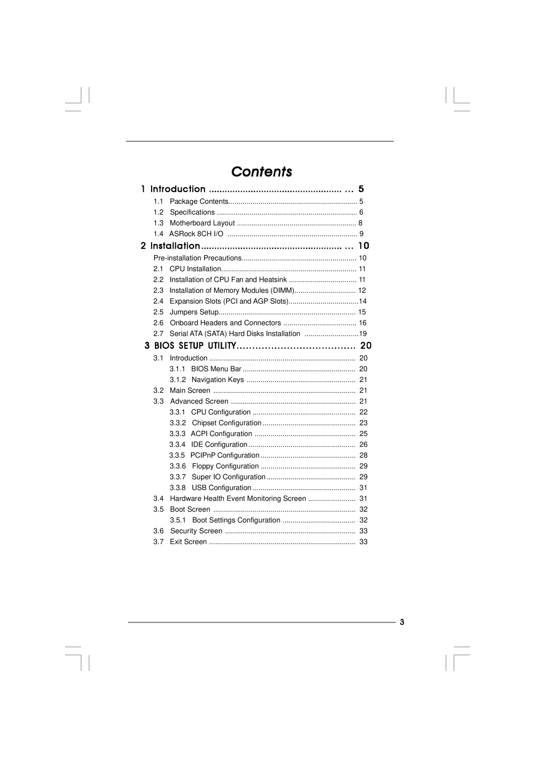 ASRock p4i65pe manual Contents 