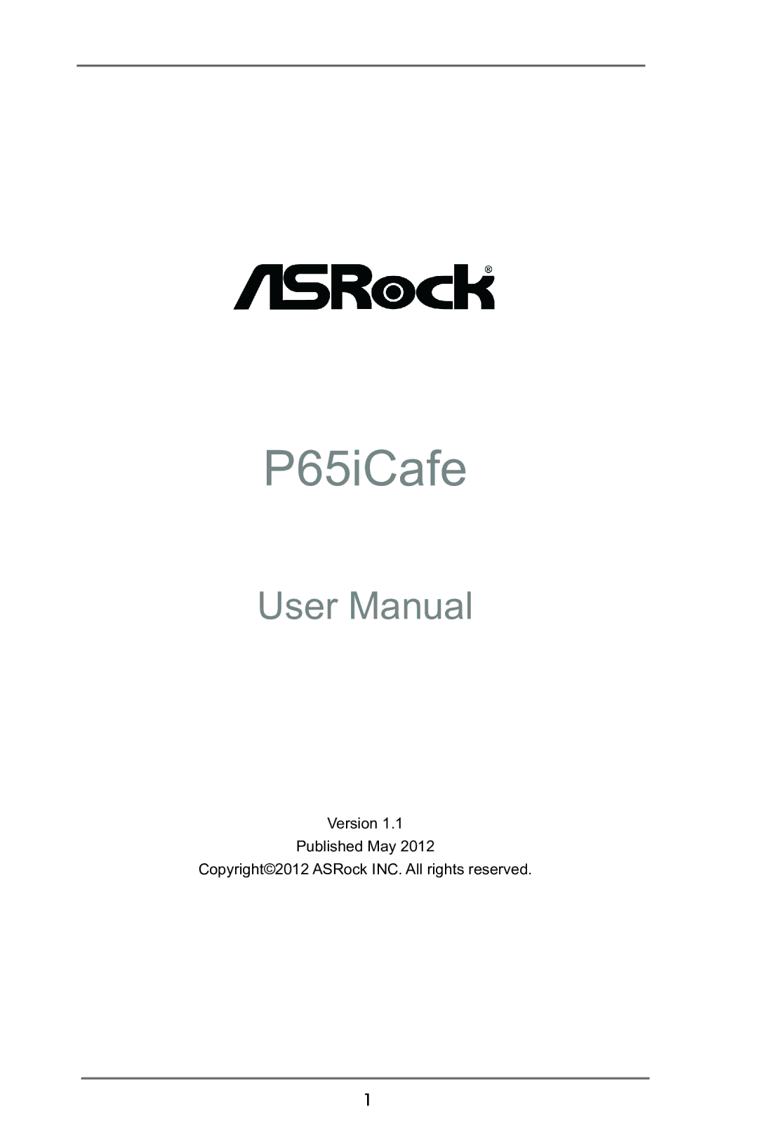 ASRock P65iCafe manual 