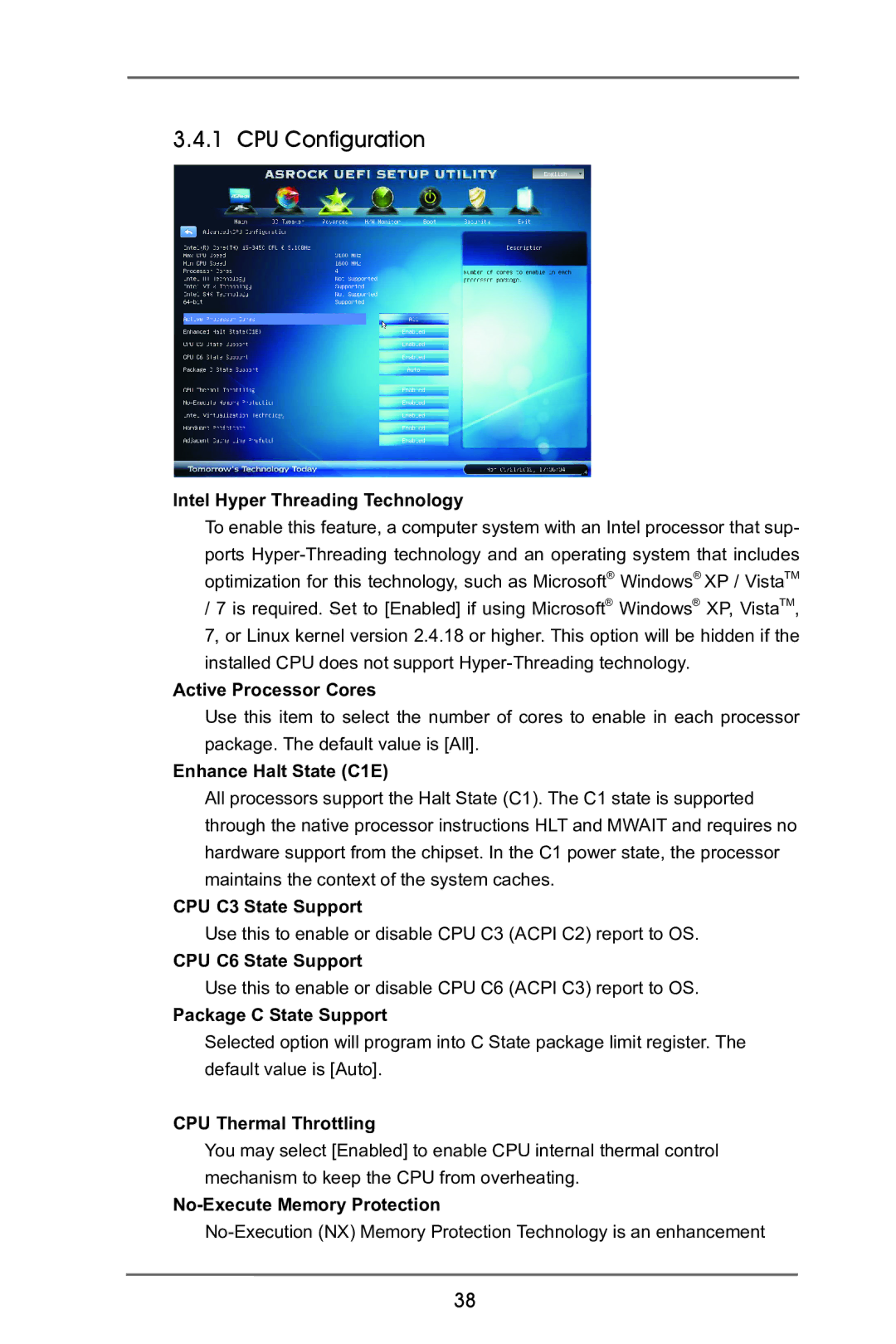 ASRock P65iCafe manual CPU Configuration 