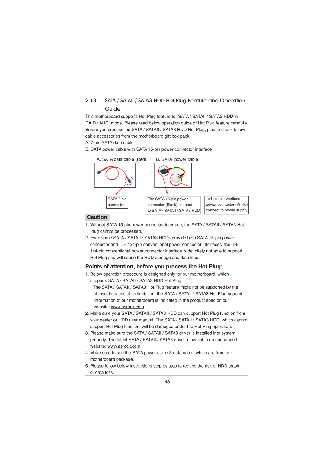 ASRock P67 Extreme4 Gen3 manual Points of attention, before you process the Hot Plug 