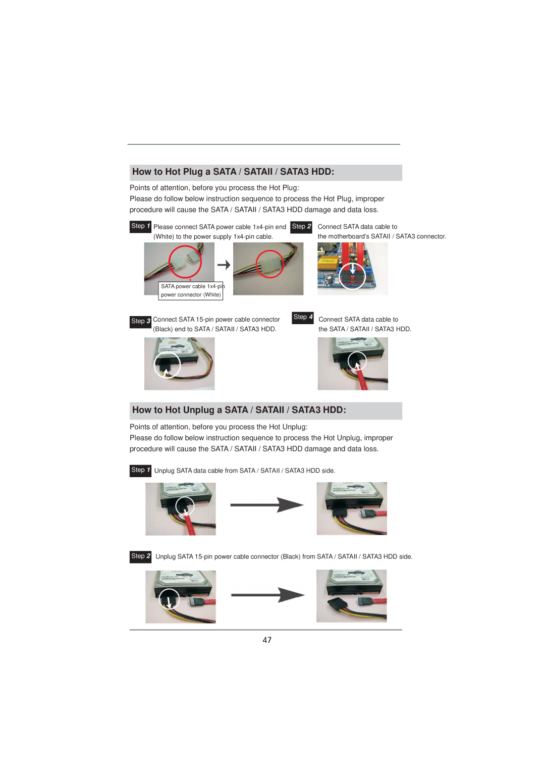 ASRock P67 Extreme4 Gen3 manual Points of attention, before you process the Hot Plug 