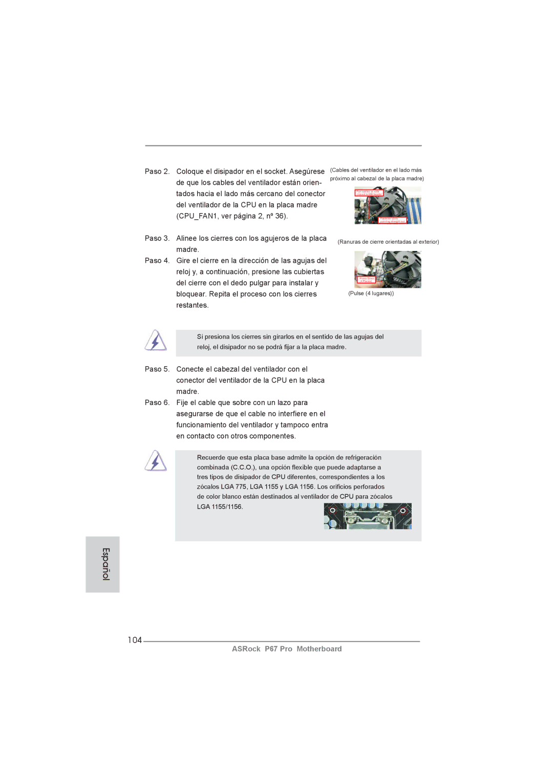 ASRock P67 Pro manual 104 